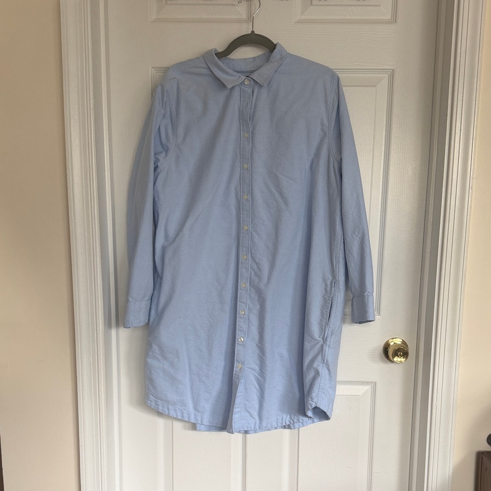 Lands' End Light Blue Shirt Dress